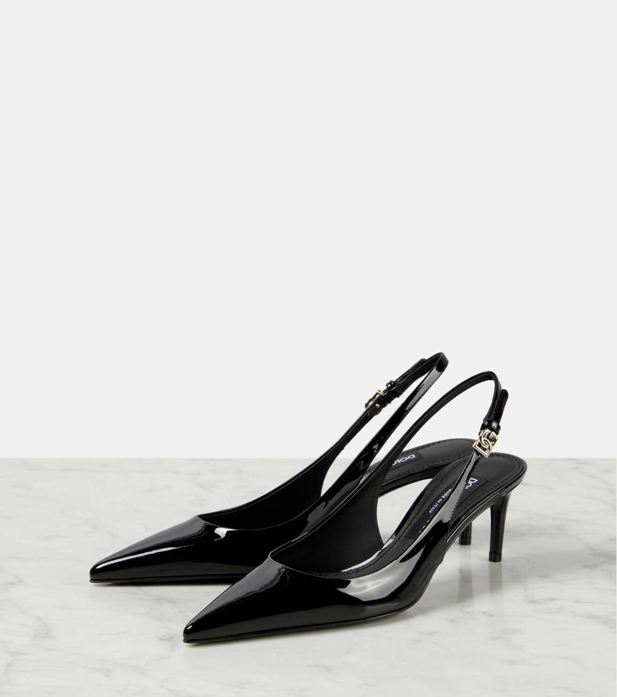 Dolce&Gabbana Patent leather slingback pumps