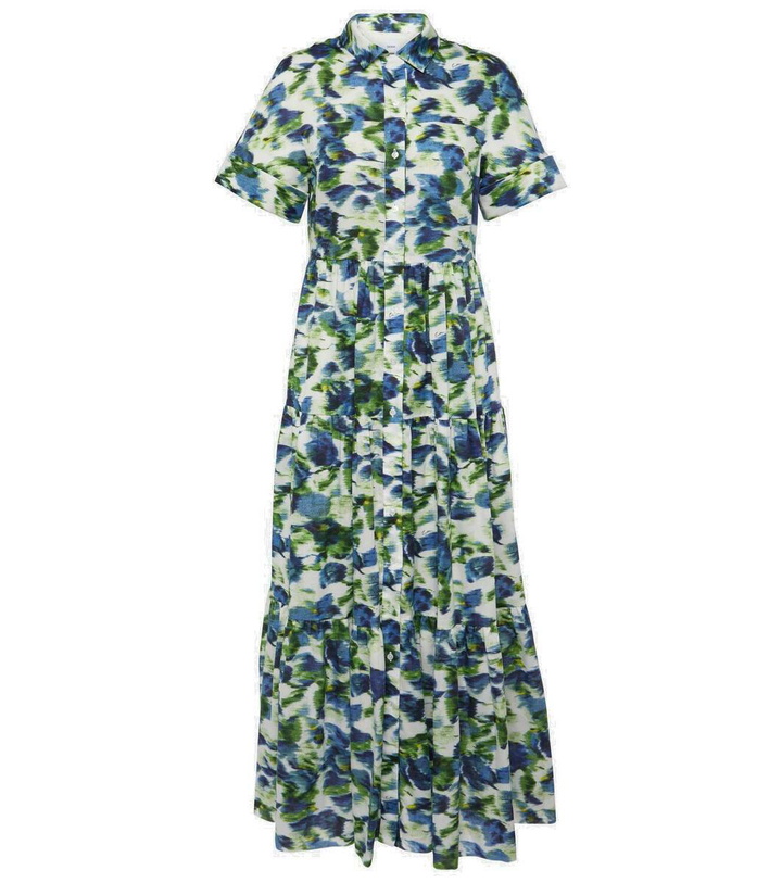 Photo: Erdem Floral tiered cotton poplin midi dress