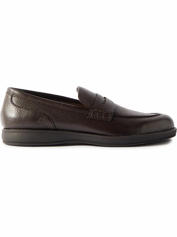 Photo: Brioni - Full-Grain Leather Penny Loafers - Brown