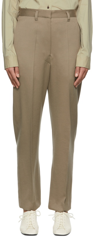 Photo: LEMAIRE Taupe Wool Trousers
