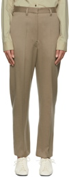 LEMAIRE Taupe Wool Trousers