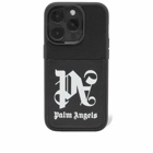 Palm Angels Men's Monogram 14 Pro iPhone Case in Black