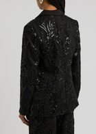 Stine Goya Sequin-embellished Twill Blazer Black