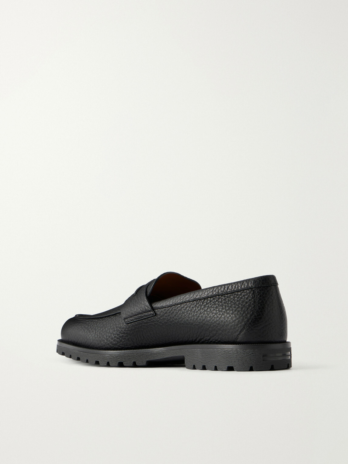 Zegna - Full-Grain Leather Loafers - Black