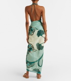 La DoubleJ Printed cotton beach cover-up