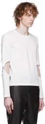 Dion Lee White Hook Long Sleeve T-Shirt