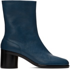 Maison Margiela Navy Mid Heel Tabi Boots