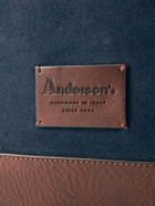 Anderson's - Textured Leather-Trimmed Suede Backpack