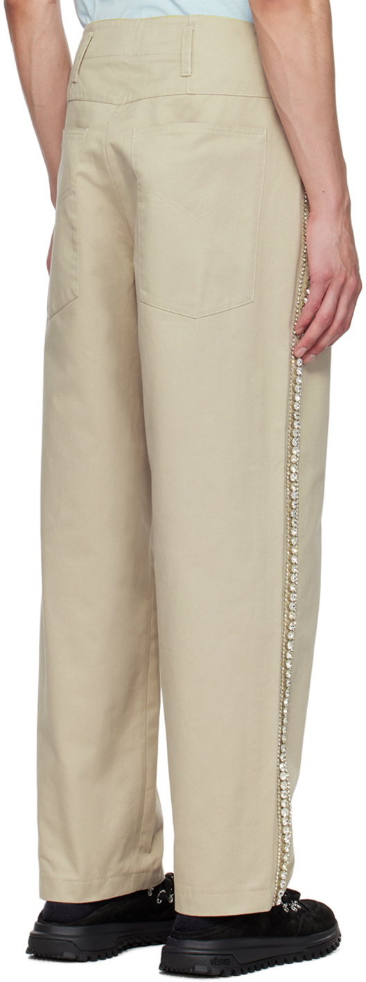 BLUEMARBLE Beige Embroidered Trousers