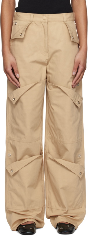 Photo: Kenzo Beige Kenzo Paris Cotton Ripstop Cargo Pants