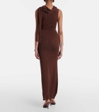 Aya Muse Scarf-detail draped maxi dress