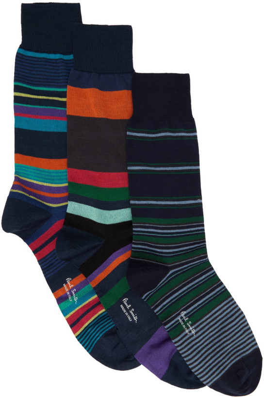 Photo: Paul Smith Four-Pack Assorted Striped Socks
