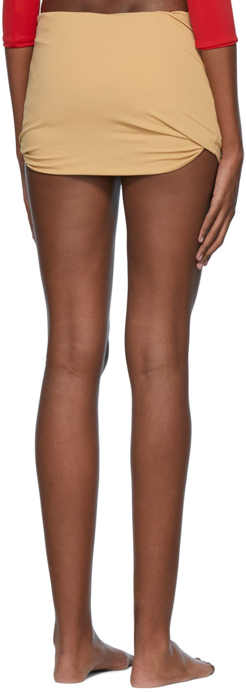 Maximilian Beige Nylon One-Piece Swimsuit