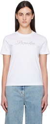 Lanvin White 'Lanvin' Bead Embroidered T-shirt
