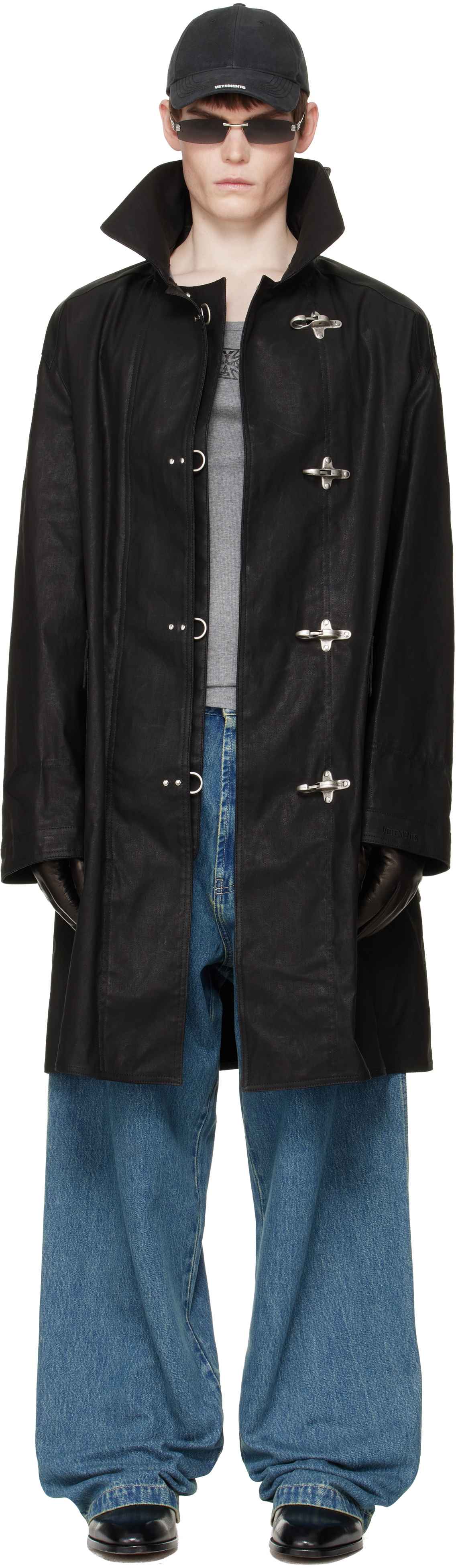 VETEMENTS Black Gothic Logo Anarchy Blazer Vetements