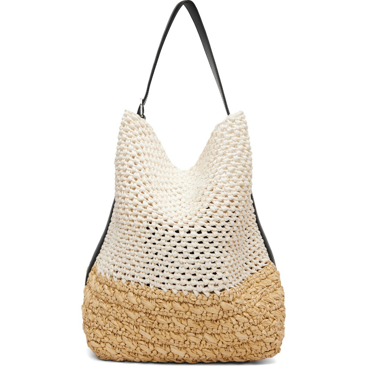TOTEME Beige & Off-White Belted Paper Raffia Tote