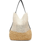 TOTEME Beige & Off-White Belted Paper Raffia Tote