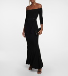 Norma Kamali Off-shoulder fishtail gown