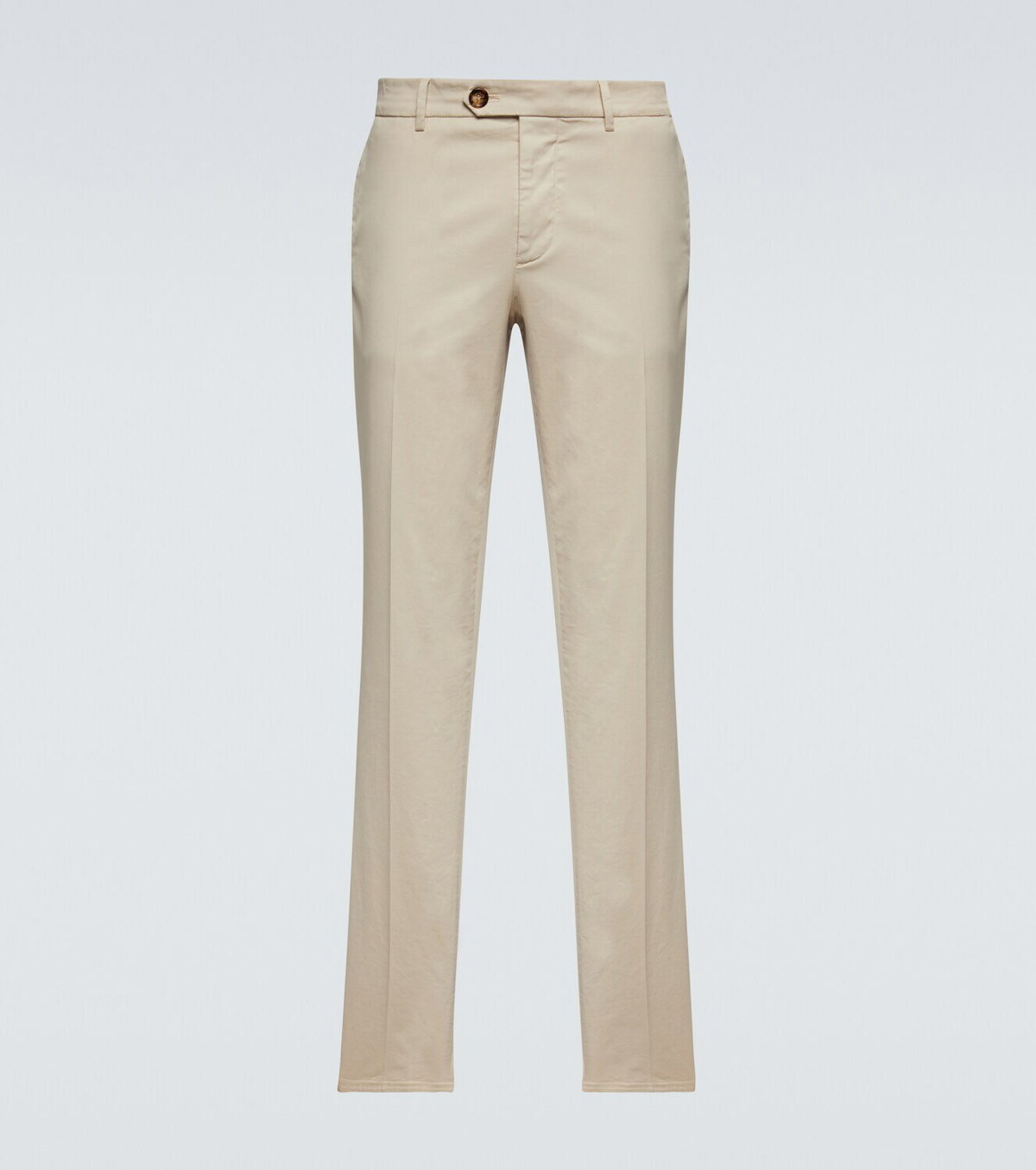 Brunello Cucinelli Mid-rise cotton-blend slim pants