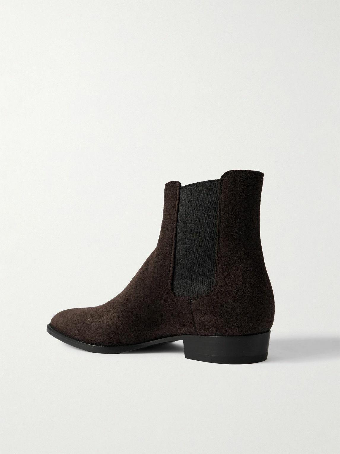 SAINT LAURENT - Wyatt Suede Chelsea Boots - Brown Saint Laurent