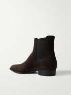 SAINT LAURENT - Wyatt Suede Chelsea Boots - Brown
