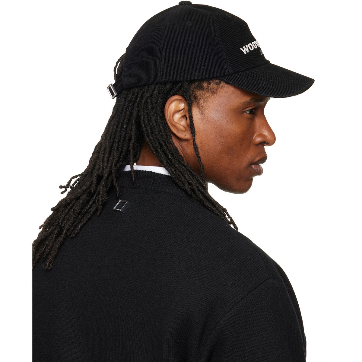WOOYOUNGMI Black Embroidered Ball Cap