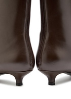 Toteme 30 Nappa Leather Ankle Boots Brown