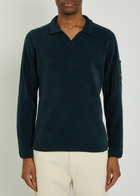 C.P. Company Cotton Polo Jumper Navy
