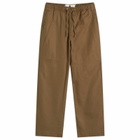 New Amsterdam Surf Association Men's Twill Work Trousers in Brown