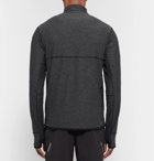 New Balance - Transit Mélange Stretch-Jersey Half-Zip Top - Men - Charcoal