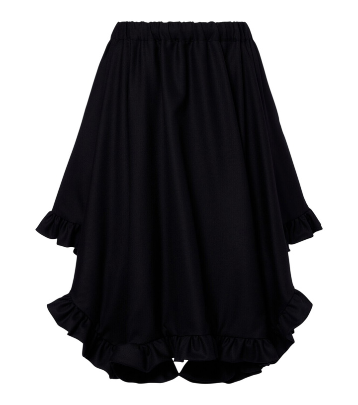 Photo: Noir Kei Ninomiya Ruffled tiered wool midi skirt