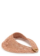 Chloe Chloé Logo-embroidered Raffia Visor Beige