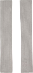 Rick Owens Gray Concordians Rasato Knit Arm Warmers