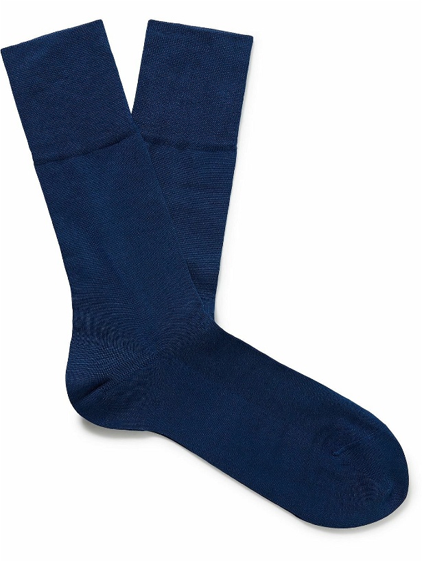 Photo: Falke - Tiago Cotton-Blend Socks - Blue