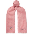 Paul Smith - Logo-Embroidered Linen Scarf - Pink