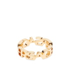 Versace Men's Logo Ring in Gold