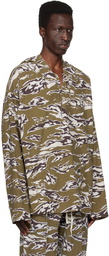 South2 West8 Khaki Printed Hoodie