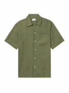 Kingsman - Camp-Collar Linen Shirt - Green