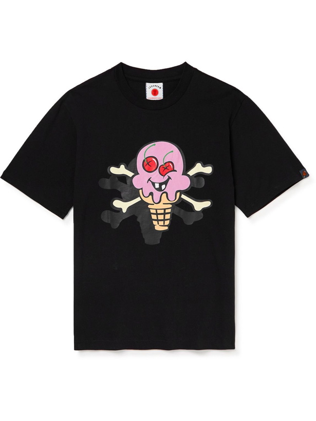 Photo: ICECREAM - Cones & Bones Printed Cotton-Jersey T-Shirt - Black