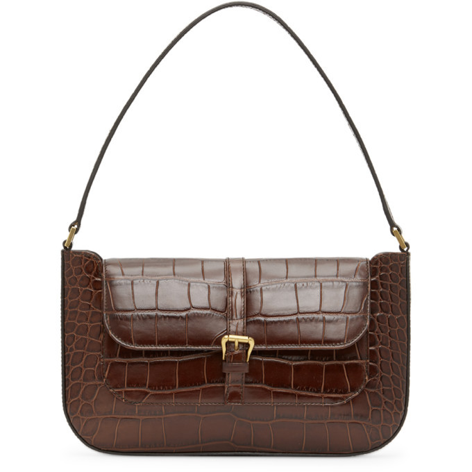 BY FAR Brown Croc Miranda Bag By Far