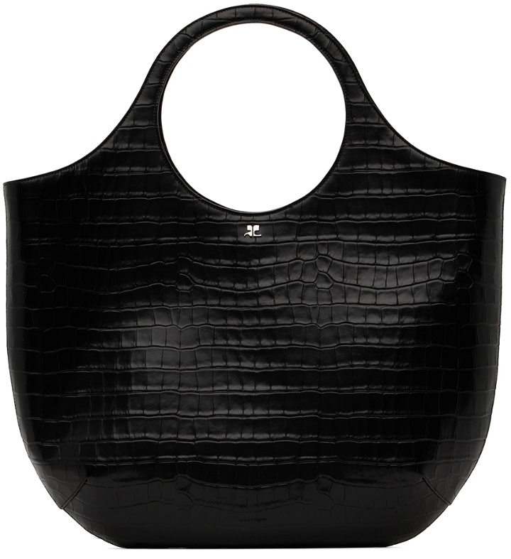 Photo: Courrèges Black Large Holy Croco Stamped Tote