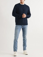 Nudie Jeans - Didrik Cable-Knit Cotton Sweater - Blue