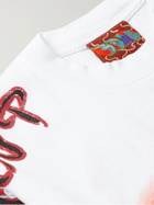 COME TEES - Turning Point Printed Cotton-Jersey T-Shirt - White