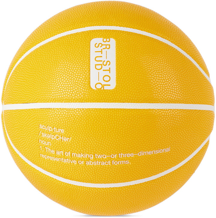 Photo: Bristol Studio SSENSE Exclusive Yellow Pebbled Leather Basketball