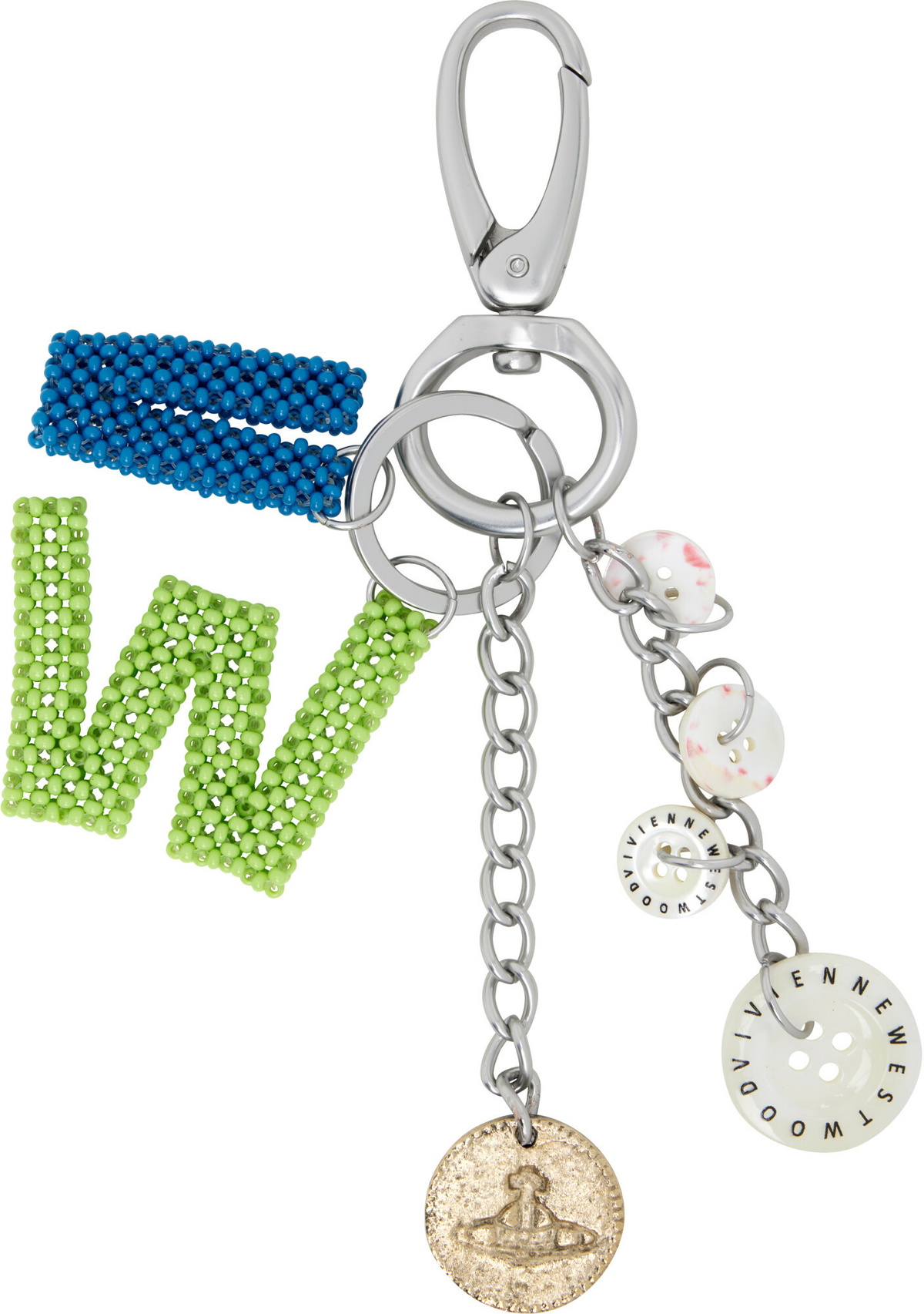 Vivienne Westwood Blue & Silver 3D Orb Keychain Vivienne Westwood