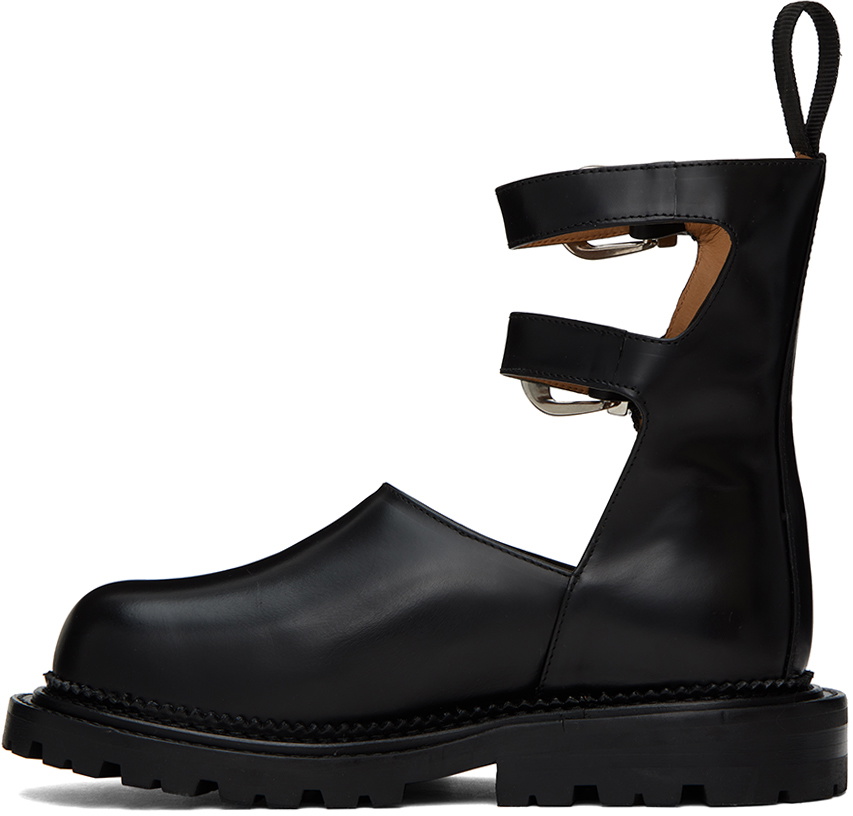 Toga Pulla Black Buckle Ankle Boots