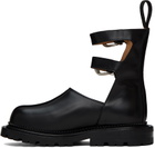Toga Pulla Black Buckle Ankle Boots