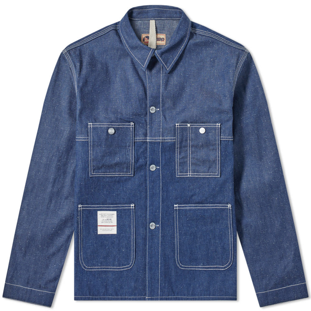 Nigel Cabourn x Lybro Split Mechanics Jacket Indigo Mix Nigel Cabourn