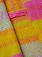 The Elder Statesman - Shawl-Collar Striped Cashmere Cardigan - Yellow