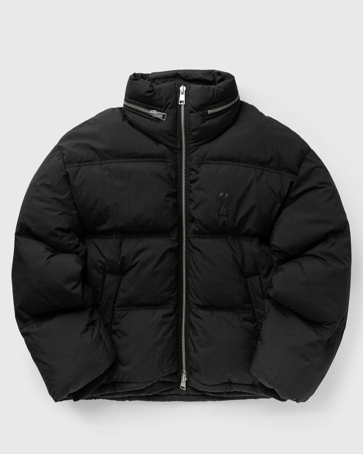 ★Ami Paris★Ami de coeur Down Jacket★大人気★ Ami Paris Ami De Coeur Down Jacket Black Down & Puffer